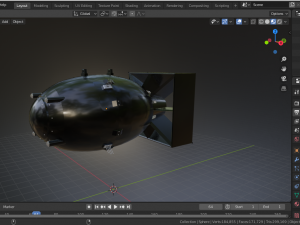 nuclear bomb fat man Modelo 3D