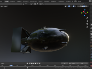 nuclear bomb fat man Modelo 3D