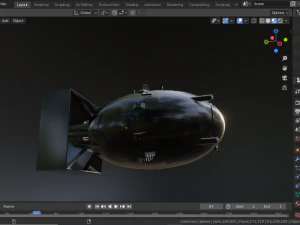 nuclear bomb fat man 3D Model
