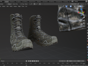 usmc shoe Model 3D