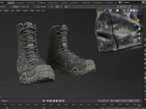 यूएसएमसी जूता 3D मॉडल