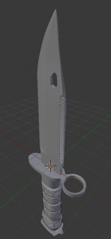 bayonet knife 3D Model .c4d .max .obj .3ds .fbx .stl .blend 