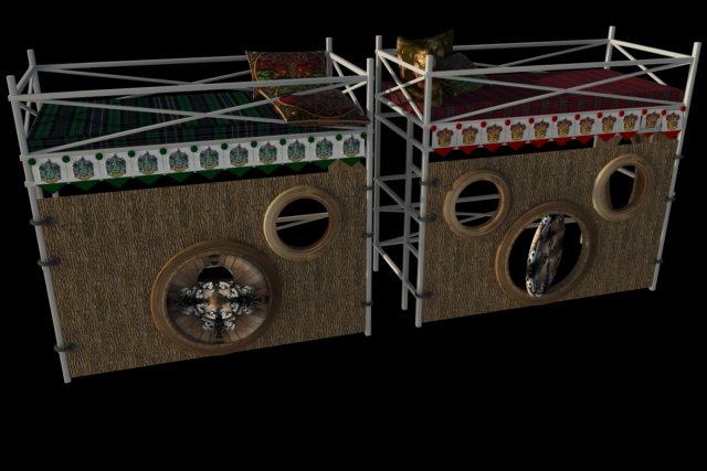 loft bed 3D Model .c4d .max .obj .3ds .fbx .stl .blend 