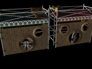 ł&oacute;żko na poddaszu Model 3D