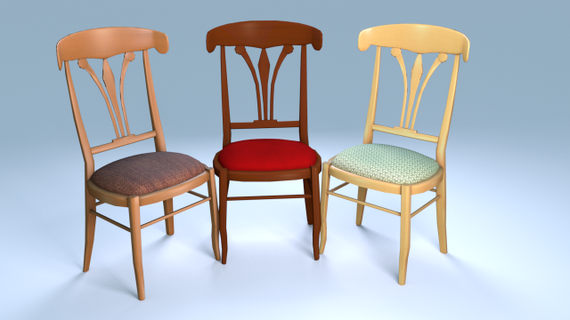 chair1 for cafe 3D Model .c4d .max .obj .3ds .fbx .stl .blend 