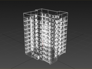 3ds max residential building project 121-60-25 soviet union 3D मॉडल