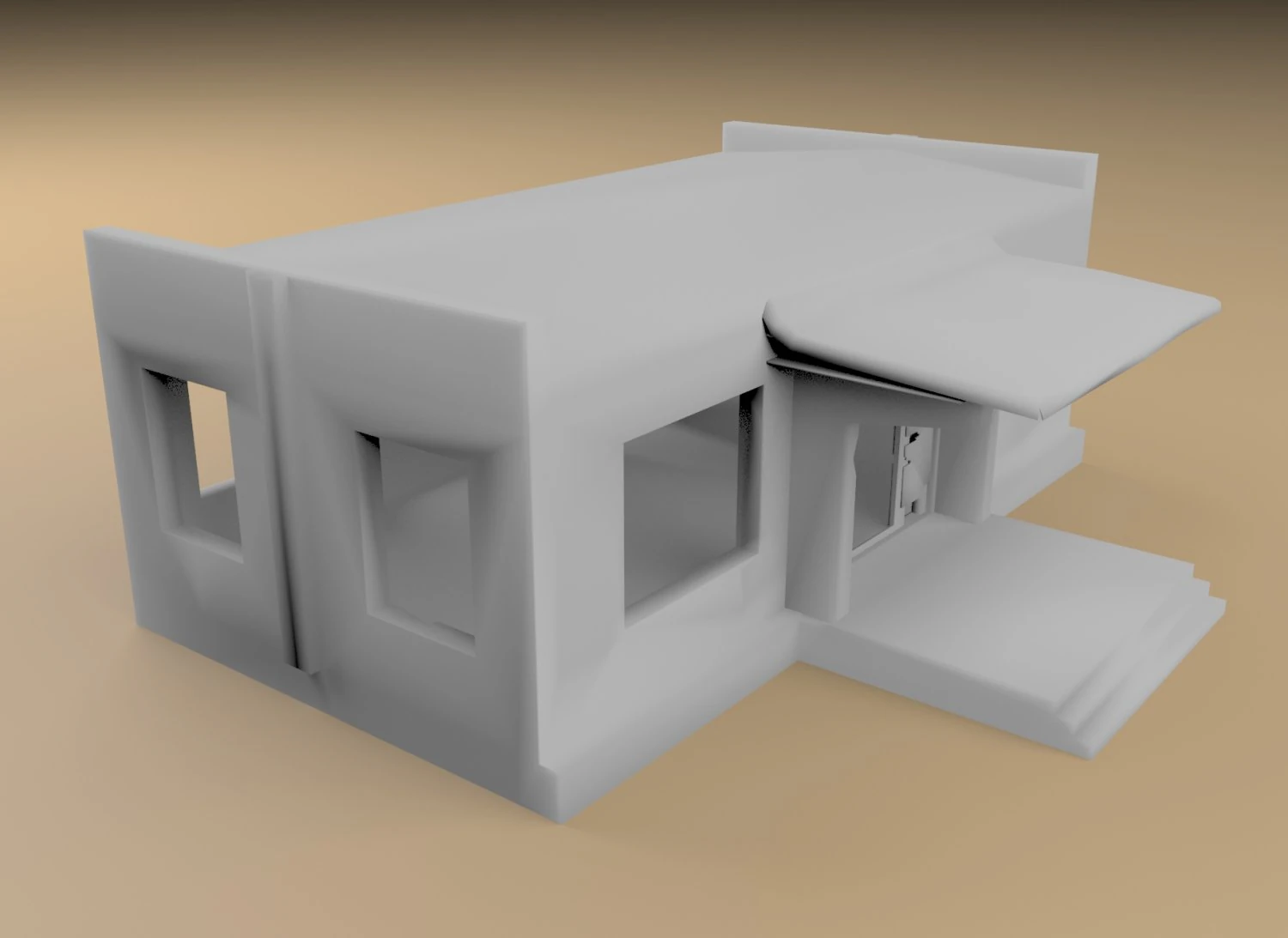 3ds max abandoned boat station 3D Model .c4d .max .obj .3ds .fbx .stl .blend
