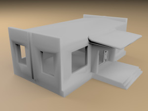 3ds max abandoned boat station 3D Model