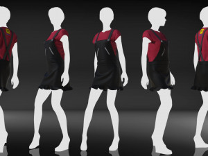 marvelous designer garment - casual star 3D Model