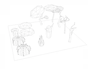 paquete de desierto de baja poli Modelo 3D