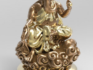 the ganesh posture give money 3d print model 3D प्रिंट मॉडल