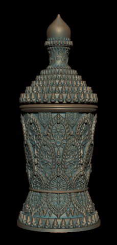 the cup thai pattern - 3d print model 3D Принт Модель .c4d .max .obj .3ds .fbx .stl .blend 