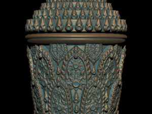 the cup thai pattern - 3d print model 3D प्रिंट मॉडल