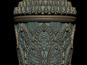 the cup thai pattern - 3d print model 3D Принт Модель