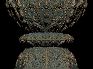 the cup thai pattern 2 - 3d print model 3D प्रिंट मॉडल