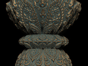 the cup thai pattern 2 - 3d print model 3D प्रिंट मॉडल