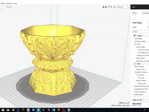 the cup thai pattern 2 - 3d print model 3D Print Model
