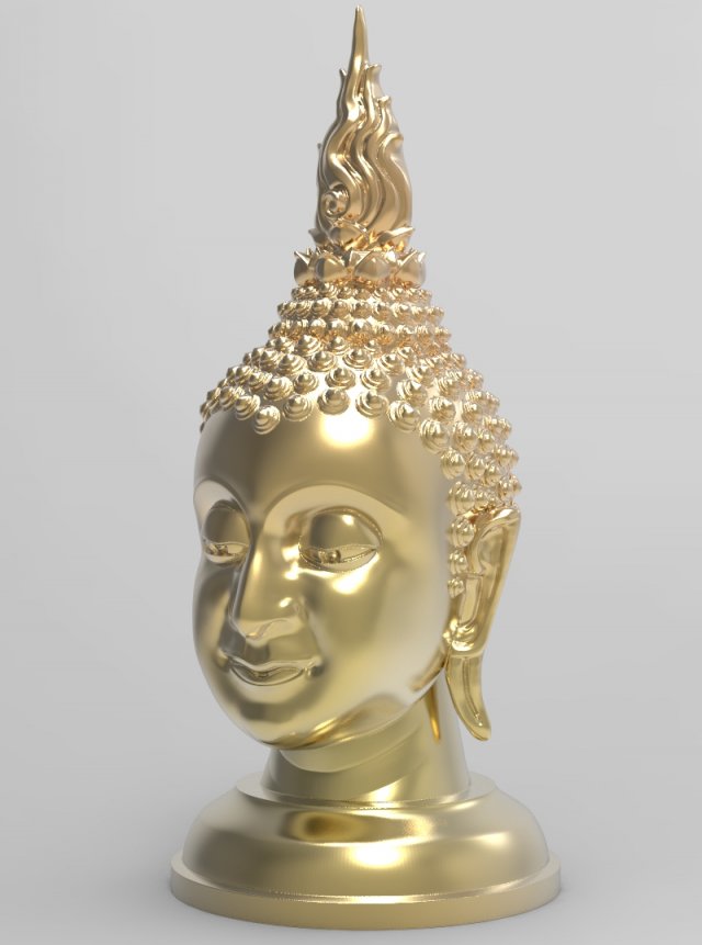 the budda head - thai pattern - 3d print Model do druku 3D .c4d .max .obj .3ds .fbx .stl .blend 