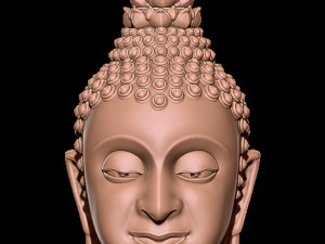 the budda head - thai pattern - 3d print Model do druku 3D
