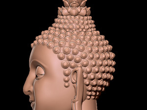 the budda head - thai pattern - 3d print Model do druku 3D