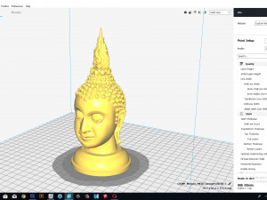 the budda head - thai pattern - 3d print Model do druku 3D
