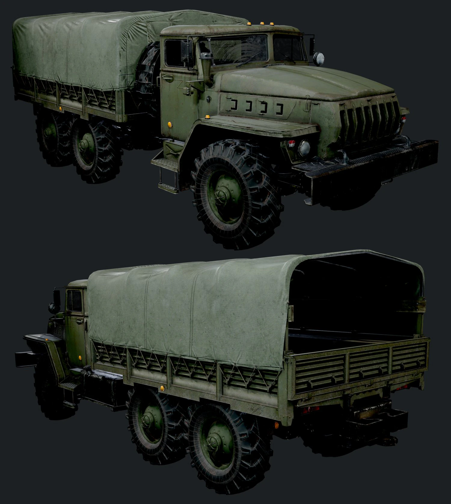 ural4320cover 3D Model .c4d .max .obj .3ds .fbx .stl .blend 