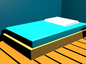 quarto de baixo poli Modelo 3D