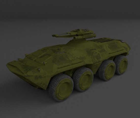 armoured personnel carrier apc btr 80 scifi Model 3D .c4d .max .obj .3ds .fbx .stl .blend 