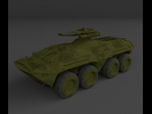 armoured personnel carrier apc btr 80 scifi 3D Model