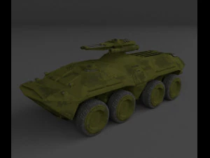 trasporto truppe corazzato apc btr 80 scifi Modello 3D