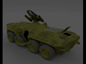 armoured personnel carrier apc btr 80 scifi Model 3D