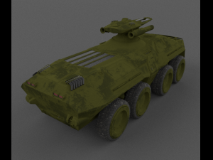 armoured personnel carrier apc btr 80 scifi Model 3D
