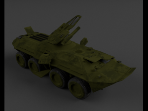 armoured personnel carrier apc btr 80 scifi Model 3D