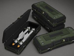 ammo box scifi 3D मॉडल