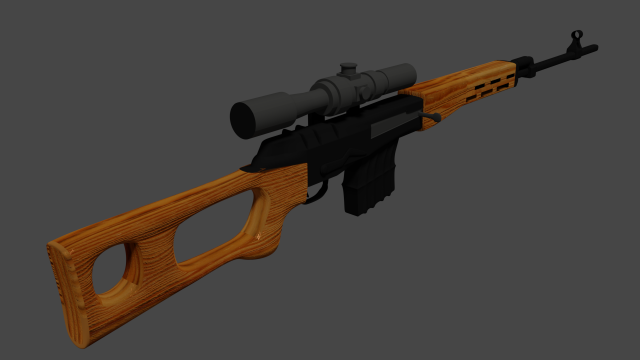 dragunov svd 3D मॉडल .c4d .max .obj .3ds .fbx .stl .blend 