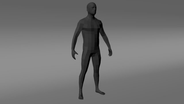 man low poly 3D मॉडल .c4d .max .obj .3ds .fbx .stl .blend 