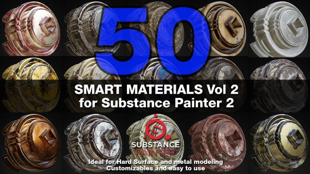 Substanzmaler Smart Materials Band 2 CG Texturen .c4d .max .obj .3ds .fbx .stl .blend 