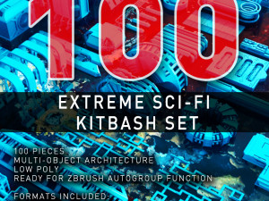 extreme sci-fi kit bash set Model 3D