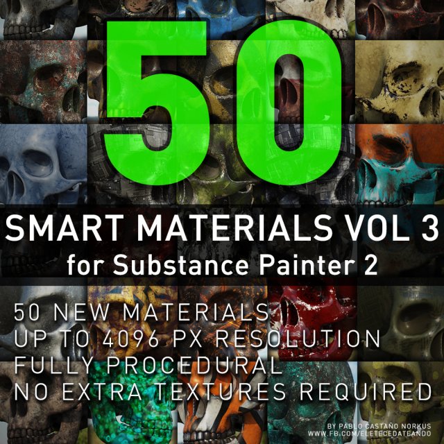 substance painter smart materials vol 3 CG Textures .c4d .max .obj .3ds .fbx .stl .blend 