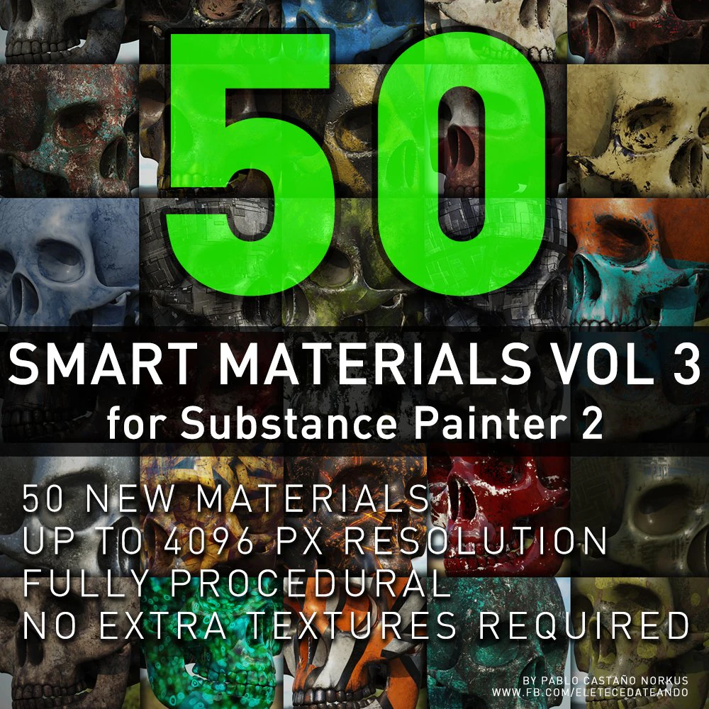 substance painter smart materials vol 3 CG Textures .c4d .max .obj .3ds .fbx .stl .blend 