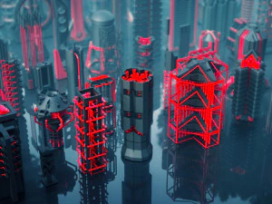 conjunto kitbash de mecanismos de fic&ccedil;&atilde;o cient&iacute;fica - 100 pe&ccedil;as Modelo 3D