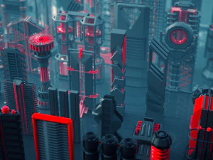 conjunto kitbash de mecanismos de fic&ccedil;&atilde;o cient&iacute;fica - 100 pe&ccedil;as Modelo 3D