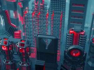 conjunto kitbash de mecanismos de fic&ccedil;&atilde;o cient&iacute;fica - 100 pe&ccedil;as Modelo 3D