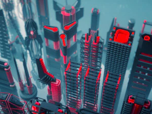 conjunto kitbash de mecanismos de fic&ccedil;&atilde;o cient&iacute;fica - 100 pe&ccedil;as Modelo 3D