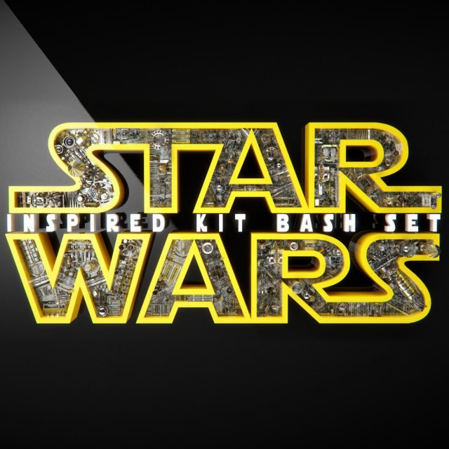 star wars inspired kitbash set Modelo 3D .c4d .max .obj .3ds .fbx .stl .blend 