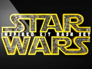 star wars inspired kitbash set 3D Model