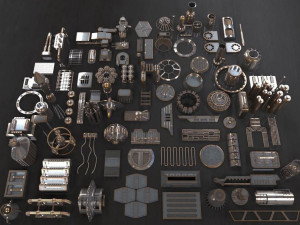 star wars inspired kitbash set Modelo 3D