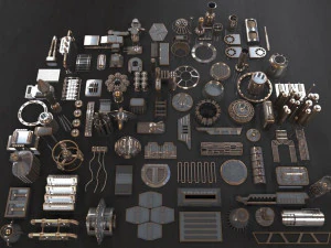 star wars inspired kitbash set 3D Model