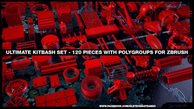ultimate kitbash set - 120 pieces 3D 模型 .c4d .max .obj .3ds .fbx .stl .blend 
