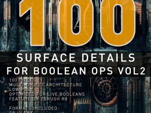 Oberfl&auml;chendetails f&uuml;r boolesche Operationen Band 2 3D Modell
